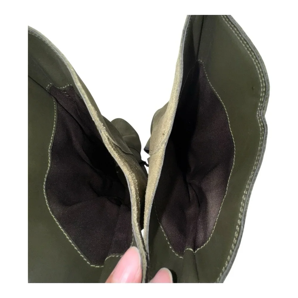 Violet & Red Janine Tall Shaft Olive Green Suede Boots Sz 8.5M - Picture 10 of 16